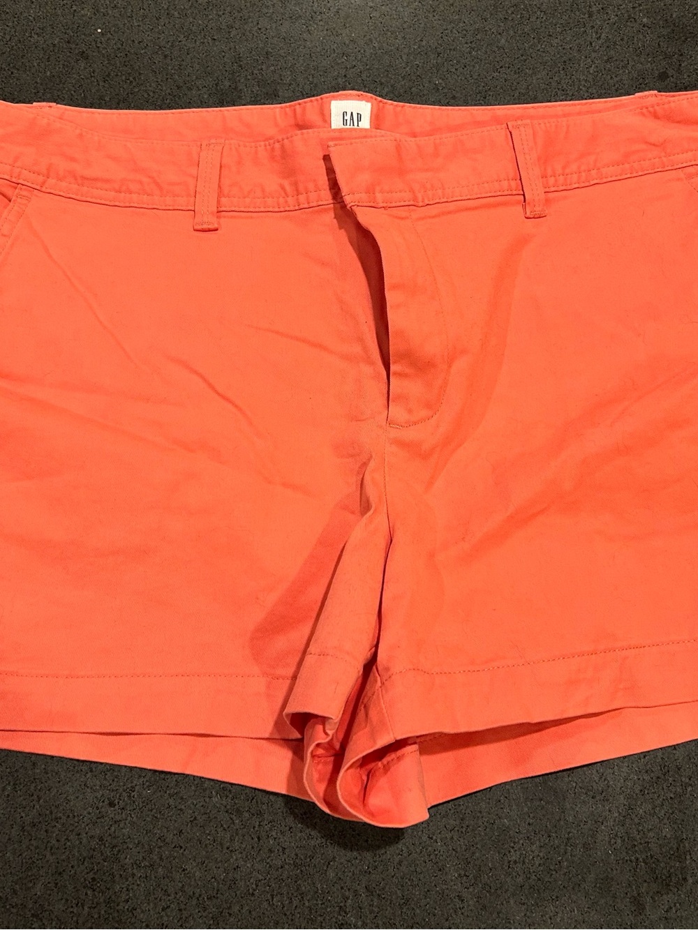 GAP Coral-Orange Button Front Top